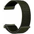 Prolet 20mm Nylon Sport Replacement Bands and Loop Compatible With (ONLY 20mm Lugs Size) Amazfit GTS 2 Mini, Amazfit Bip,Amazfit GTS,Samsung Galaxy Watch 4/ Watch 5-(Green)