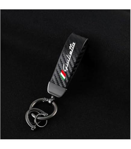 Portachiavi In Pelle Scamosciata Per Alfa Romeo - Con Logo Stelvio, 4C, Mito, Giulietta, Nero - Foto 7