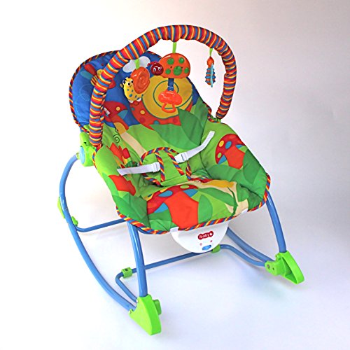 Baby Rocker Bouncer Chair Infant to Toddler Vibration Music Birth - 40lbs G/F