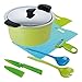 Produktbild KUHN RIKON 30892 HOTPAN Set grün/blau 3.0L/22cm Kochtopf, Edelstahl, 22 cm, 5-Einheiten