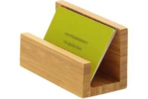Woodquail Desk Business Card Holder Stand, Made of Natural Bamboo