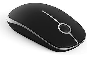 MAGOFELIZ Wireless Mouse, 2.4G Silent Mouse with USB Receiver, 18 month battery life, 1600 high DPI Precision- Portable Computer Mice for Windows/Mac/Linux, Black and Silver