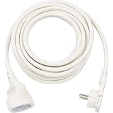 Brennenstuhl Quality plastic extension cable with flat plug (extension cable 5m cable for flat indoor) White