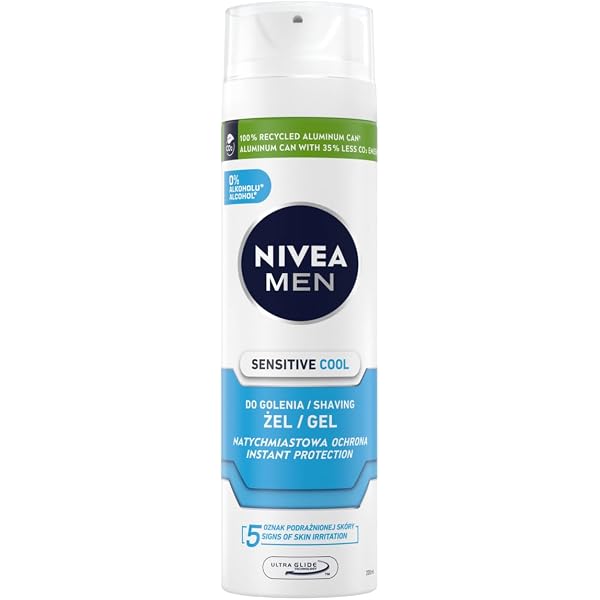 NIVEA Men Sensitive Rasierschaum 2er Pack (2x200ml) – Mild, Ohne Alkohol, Für Empfindliche Haut