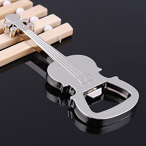 niceeshop(TM) Kreative Musik Gitarre Metall Flaschenöffner (Silber) - 5