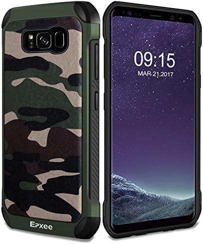 Samsung Galaxy S8 Plus Case, Epxee Shockproof [Heavy Duty Protective] Silicone Bumper Phone Case Cover [for Galaxy S8 Plus] - (Camouflage-001)