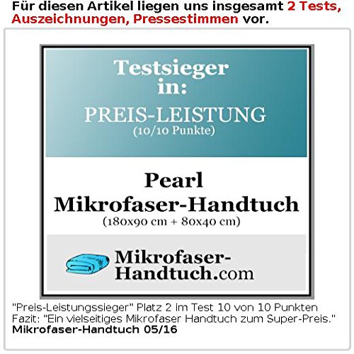 PEARL Extra saugfähiges Mikrofaser-Handtuch 80 x 40 cm, weiß - 3