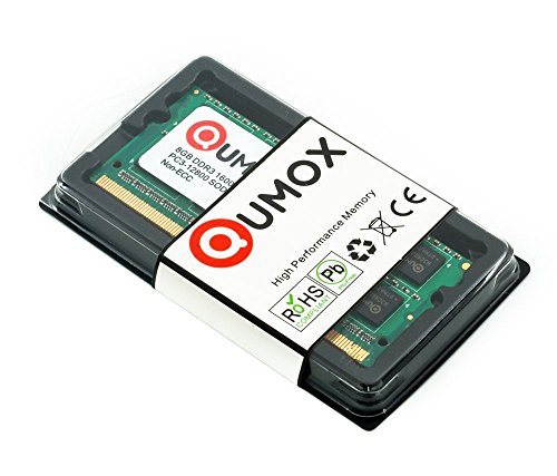 QUMOX 8GB DDR3 1600MHz PC3-12800 DDR3 1600 (204 Pin) Memoria SODIMM para Ordenador portátil