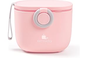Milk Powder Dispenser, Termichy Formula Dispenser, 500ml Airtight Portable Milk Powder Container for Travel Feeding, with Leveler and Spoon(1 pc, Pink)