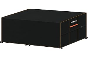 HEIMUNI Funda Muebles Exterior Impermeable, 220x80x80cm Funda Sofa Jardín Tela Oxford 420D Funda Protectora Mesa Exterior con Salidas de Aire, Funda para Mesa de Jardín Cubierta de Muebles Anti Viento