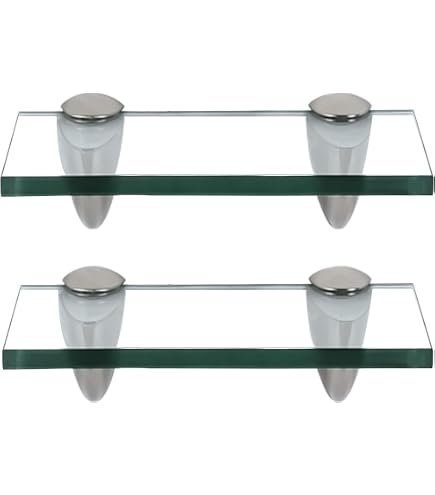 Mensola In Vetro Temperato 70x30 Cm - Trasparente, Portata 15 Kg, Spessore 8 Mm - Per Soggiorno, Bagno, Cucina