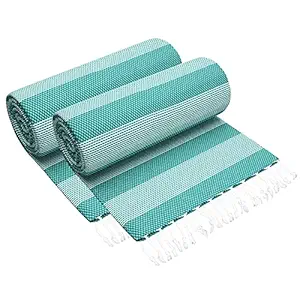 Story@Home Turkish Huck-A-Back Weave Bath Towel (75 cm x 150 Cm) Soft Feel 100% Cotton, Checkered Quick Dry Bath Towels Oversized with Lively Colors ,Unique Turkish Towels for Bathroom,Beach, Pool, Spa, Gym (Teal Blue, Pack of 1)