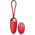 Bullet Vibrator with Remote Control for G-Spot Stimulation, Wireless Vibrating Eggs, Rechargeable Waterproof Clitoral Wearable Love Balls with 12 Vibrations, Adult Sex Toys for Women Couples (Red)