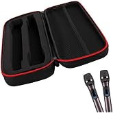 Esforzarse Rigid Microphone Bag with Slot Separation and Double Case, Travel Case with Sponge, Wireless