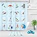 Produktbild XQWZM 72''Extreme Sports Icons of Diving Klettern Segeln Blau Duschvorhang  60X40Cm rutschfeste Matte Wasserdichtes Badgewebe Für Badewanne Decor @ 220X220Cm
