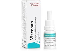 Gouttes pour les yeux Viscosan | Hydrate rapidement |Sans huile minérale ni pétrole |Longue durée contre les yeux secs, rouges et qui démangent, Froid |Substituts naturels aux larmes