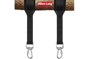 HONZUEN Tree Swing Hanging Straps Kit-300cm Holds 2200lbs 2 Tear Resistance Hammock Straps with Carabiner Hooks, Tree Protector Mats, Easy to Install, Hammock Hanging Kit for Tree Garden Swings Yoga