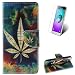 Produktbild CaseHome Samsung Galaxy J3 (2016/2015 Version)/J310 Elegant PU-Leder Etui (mit Freiem HD Schirm-Schutz) Bunte Stilvolle Schönheit Standplatz Funtion Geprägtes Muster Gedruckte Design Brieftasche Fall Voller Schutz Magnetischen Flip Folio mit Kreditkarte Slot PU-Leder-Kasten-Abdeckung Shell enthäuten Für Samsung Galaxy J3 (2016/2015 Version)/J310-Sieben Blätter Gras