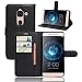 Produktbild LeEco Le Max 2 Hülle (5.7"), Wrcibo Flip Case Cover PU Schutzhülle Tasche Leder Brieftasche Hülle mit Magnetverschluss und Karte Halter für LeEco Le Max 2 (5.7"), Schwarz