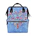 Produktbild COOSUN I Love Sea Form von Herzen auf Blau Bubles Nappy Wickeltasche Windel Rucksacks mit Insulated Taschen Stroller Straps, großen Kapazitäts-Multi-Funktions-stilvoller Windel-Tasche für Mama Dad A