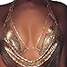 Produktbild Zolimx Körperkette Strass BH Chain Harness Bikini Körper Kette Frauen Schmuck (Silber)