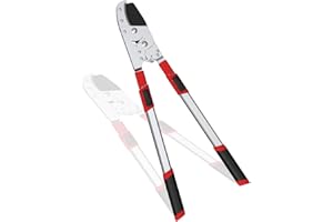 GARTOL Heavy-Duty Extendable Anvil Lopper 28~41" Telescopic Steel Tree Branch Cutter, Long Reach Tree Trimmer, Designed for Dry Wood, Double Ratcheting Mechanism, 6 Position Stops, Cuts Up 2''