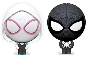 CICABOOM | Elastikorp HeroPop Marvel - Confezione Spiderman Symbiote Suite e Ghost Spider, Personaggii da Collezione, Morbidi e Antistress