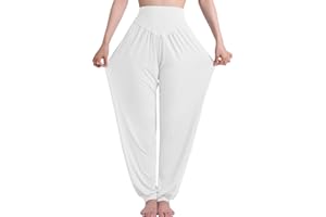 HOEREV Super Doux Spandex Pantalone Modale Harem Yoga Pilates
