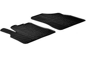 GLEDRING Set tapis de caoutchouc compatible avec Citroen Berlingo / Peugeot Partner 2008-2018 (T profil 2-pièces + clips de montage), Noir