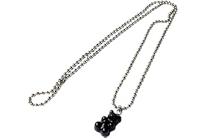 BABYVIVA Halsketten für Frauen, Gummibär-Halskette, Harz, Bonbonfarben, Cartoon-Anhänger, Kette für Frauen und Mädchen, Geschenk