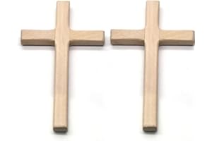 DANLAI 2pcs Holzkreuz Vintage Religiös Handgefertigt 4,7 Zoll Kleiner Wandkruzifix Hanges Kreuz Für Home Wanddekoration