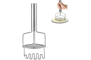 FENGHUNAYUE Machucador Triturador De Patatas Ondulado De Acero Inoxidable Prensa De Patatas Multifuncional De Cocina Triturador De Olas De Acero Inoxidable para cocina, puré patatas, verduras, frutas, papilla
