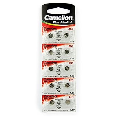 Camelion 10 Camelion AG1 / LR60 / 164 / 364 / LR621 pile bouton, longue durée de conservation (date d'expiration marqué)
