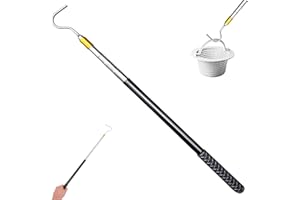 MisFun Teleskop Kleiderstange Dachhaken Kleiderhaken Stange Mit Haken Teleskopstange Mit Haken für Sonnensegel Keder Bootshaken für Poolroboter Markisenöffner für Dachboden Haken Wohnmobile