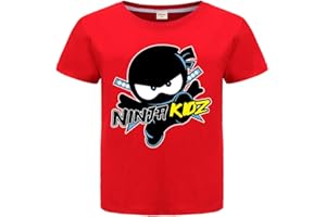 FORLCOOL Ninja Prints Kids T-Shirts Casual Summer Sport Tops 100% Cotton Tee