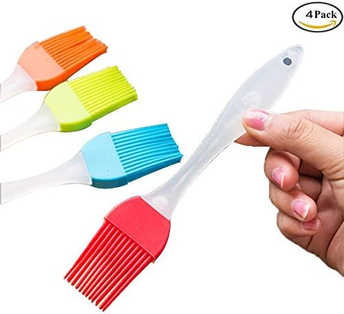 Wdj Basting Brush By, Silicone Pastry Brush Oil Cooking Heat Resistant BBQ Barbecue,4Pack