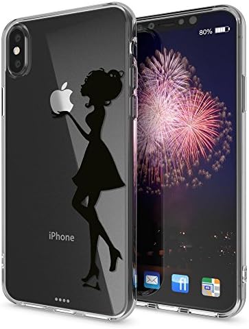 iPhone X Case Phone Cover by NICA, Ultra-Thin Silicone Pattern Back Protector Soft Skin, Crystal Clear Gel Shockproof Bumper, Slim Transparent Protective for Apple iPhone-X, Designs:Shadow Girl