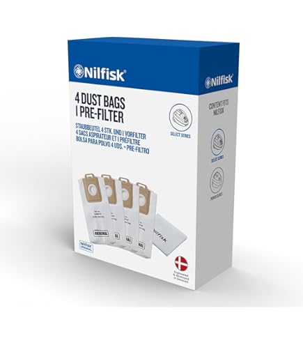 Vhbw 5x Sacs Compatible Avec Nilfisk Coupé Neo, Bravo Pet Pack, Bravo