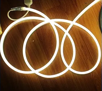 PragAart NEON Warm White LED Flexible Strip Light with 2 Pin Power Plug for Diwali, Christmas, Home Decoration, 5m