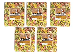 Pawwfect Freshly Baked Assorted Flavor Puppy Bone Treat Biscuits for Puppies & Dogs (Assorted Mix, 5Kg)