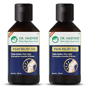 DR. VAIDYA'S Pain Relief Oil | Ayurvedic Oil For Joint and Muscle Pain | Pack of 2 (100ml Each)