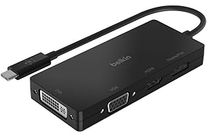 BELKIN USB-C Video Adapter (HDMI, VGA, DVI, DISPLAYPORT), BLK