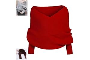 DUYIFAN Sciarpa lavorata a maglia con maniche, donna maglione lavorato a maglia, sciarpa, scialle nevicata con maniche, sciarpa calda unisex autunno inverno sciarpa