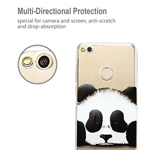Funda Huawei P8 Lite 2017  CaseLover Huawei P8 Lite 2017 5 2  Carcasa Case Silicona Gel Clear Ultra Fina Flexibilidad Transparente Anti-rasgu  os Impresi  n Est  tica Cover para Huawei P8 Lite 2017 - Panda