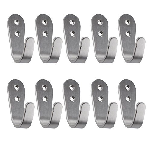 Duschhaken Edelstahl Hut Jacket Kleidung Handtuch Mantel Hängeregal Badezimmer Küche Haken 10-Pack gebürstet