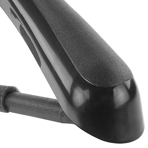 5 Stabile Kunststoff Kleiderbügel mit Hosensteg – schwarz – 42cm - 5