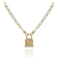 GUESS Statement Logo Lock Pendant, One Size, Glass, Cubic Zirconia