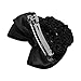 Homgaty Women Ladies Bowknot Bun Cover Net Hairnet Snood Decor Barrette Hair Clip (Black)