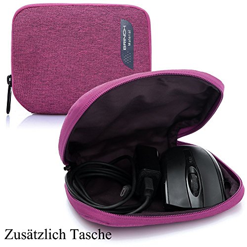 BRINCH leicht universal Gewebe wasserdichtes Anti-reißen Laptop Schutzhülle Aktentasche Handtasche/ Laptop Messenger Bag, Ultra Schutz mit weichem Schaum für 15 – 15,6 Zoll Laptop / Macbook / Notebook / Tablet / Ultrabook Computers(Apple / Acer / Asus / Dell / Fujitsu / Lenovo / HP / Samsung ) mit Fronttasche, zwei Rückentaschen & Griffe und Zubehör Tasche,Violett - 7