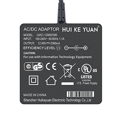 [TUV GS LISTED] HUIKEYUAN 7.5 Feet (2.3M) 12V 2.58A Tablet-Ladegerät AC Adapter für Microsoft Surface Pro 3, Microsoft Surface Pro 4 i5 i7 Modell 1625 Tablet (EU-Kabel enthalten) - 4